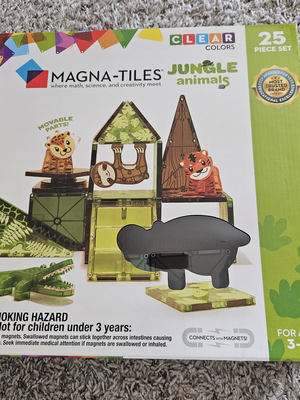 Magna-Tiles Safari Animals 25-Piece Building Set